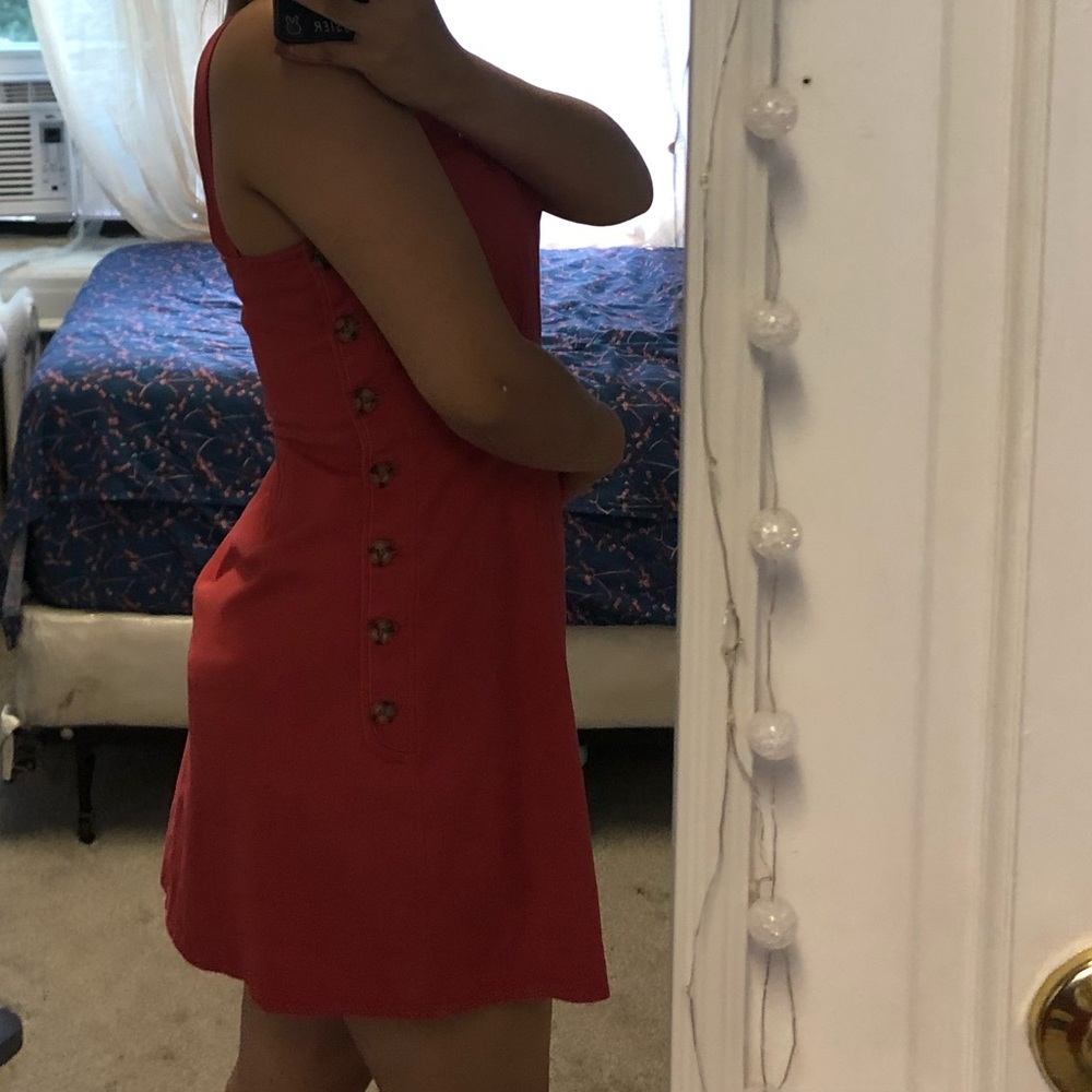 Coral red dress